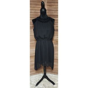 No Boundaries Black Sexy Strappy Cut-Out Neck Sundress Knee Length Juniors XXL